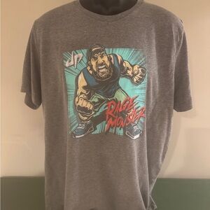 Dude Perfect Rage Monster Graphic Gray T-Shirt
